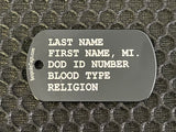 Custom Dog Tag Set - Modern