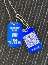 "SOCIALS" Custom Dog Tag Set - Socials QR Code