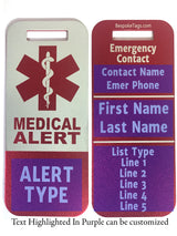 Medical Alert Tag